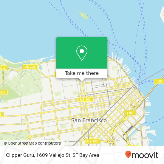 Mapa de Clipper Guru, 1609 Vallejo St