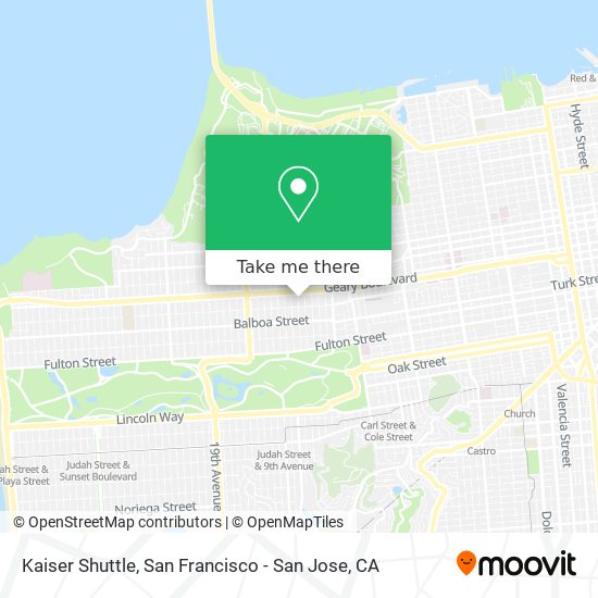 Kaiser Shuttle map