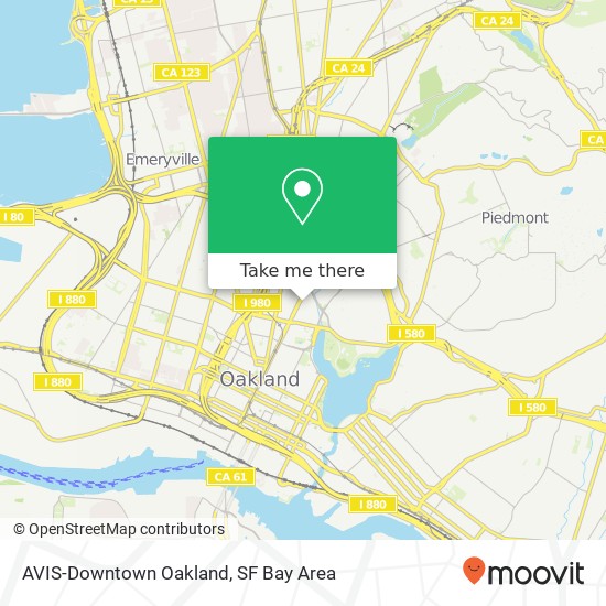 Mapa de AVIS-Downtown Oakland, 2428 Webster St