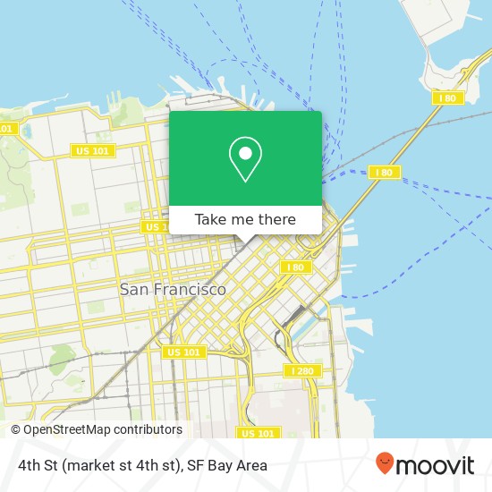 Mapa de 4th St (market st 4th st), San Francisco, CA 94102