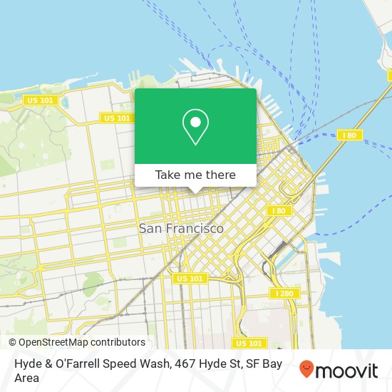 Mapa de Hyde & O'Farrell Speed Wash, 467 Hyde St