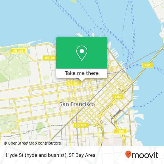 Hyde St (hyde and bush st), San Francisco, CA 94109 map