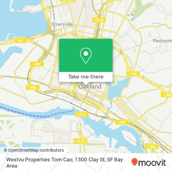 Mapa de Westvu Properties Tom Cao, 1300 Clay St