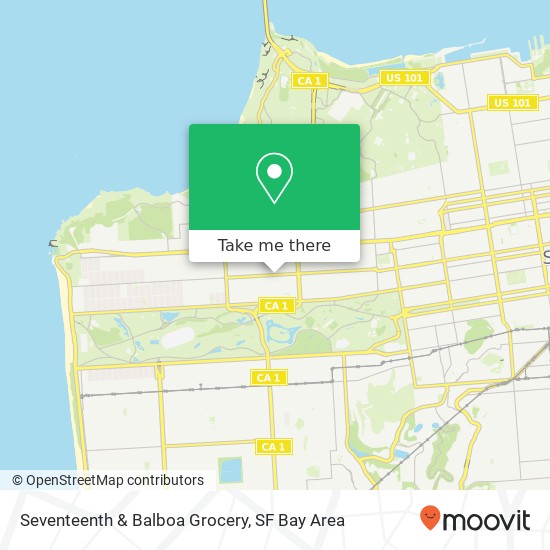 Mapa de Seventeenth & Balboa Grocery, 1601 Balboa St
