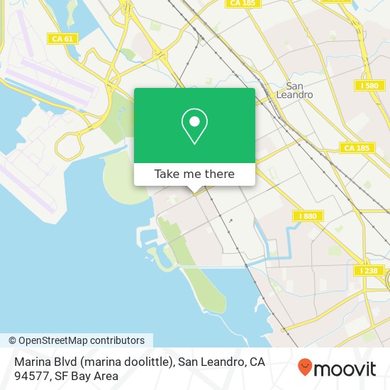 Marina Blvd (marina doolittle), San Leandro, CA 94577 map