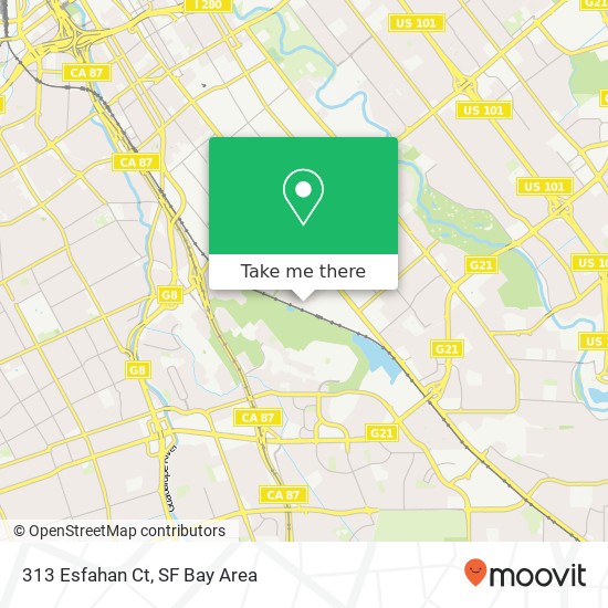 Mapa de 313 Esfahan Ct, San Jose, CA 95111