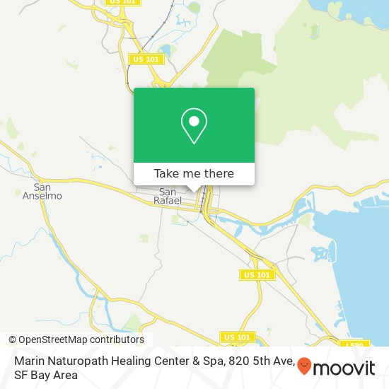 Mapa de Marin Naturopath Healing Center & Spa, 820 5th Ave