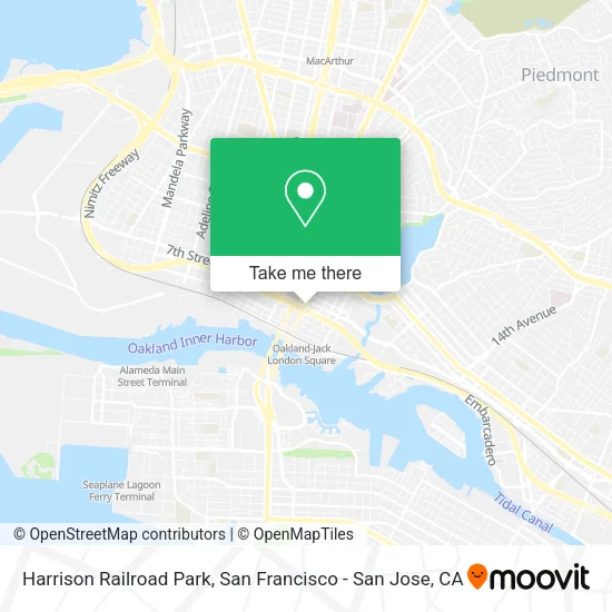 Harrison Railroad Park map