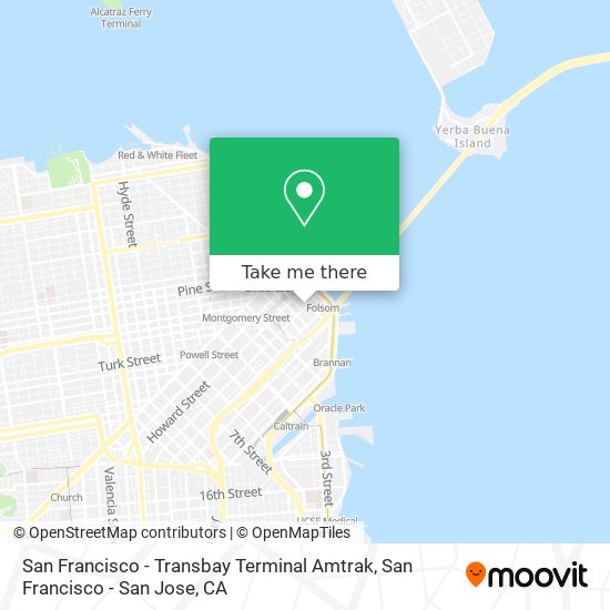 Mapa de San Francisco - Transbay Terminal Amtrak