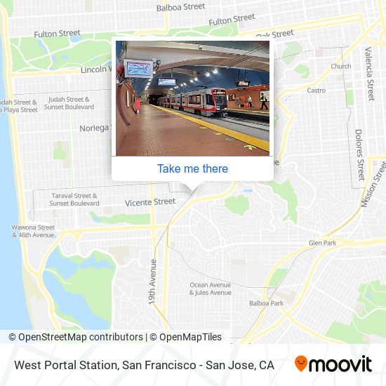 West Portal Station map