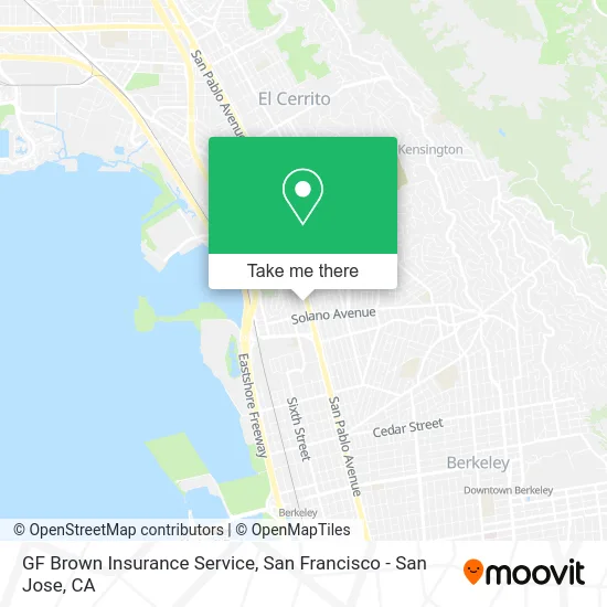 GF Brown Insurance Service map