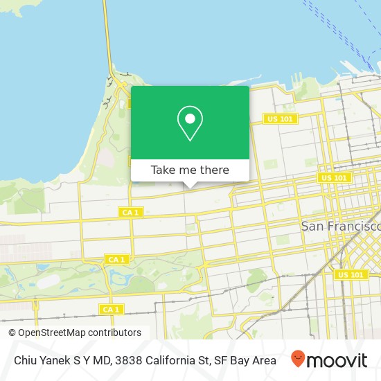 Chiu Yanek S Y MD, 3838 California St map