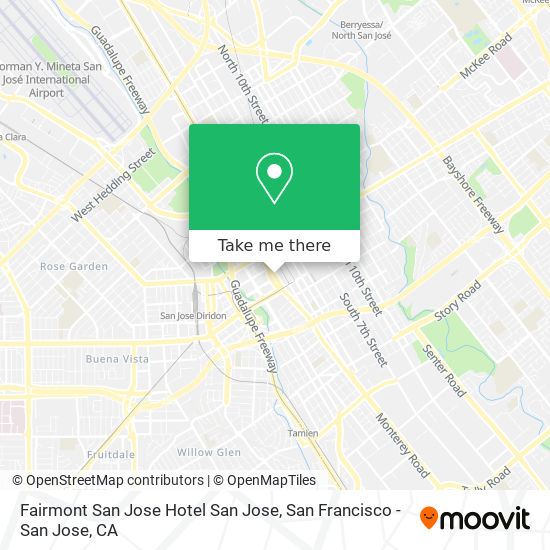 Fairmont San Jose Hotel San Jose map