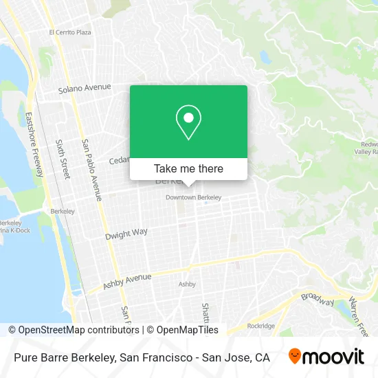 Mapa de Pure Barre Berkeley