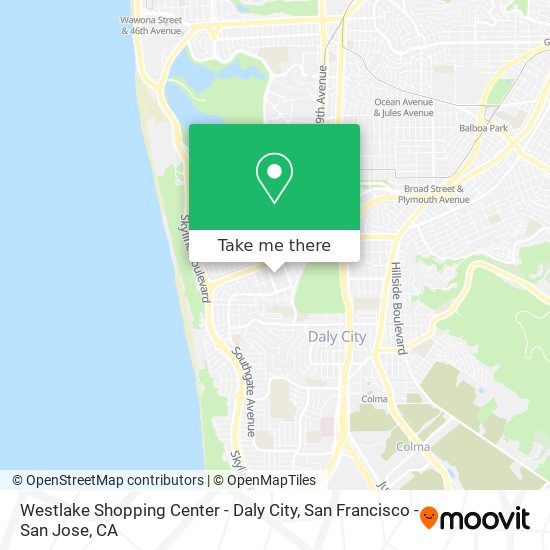 Mapa de Westlake Shopping Center - Daly City