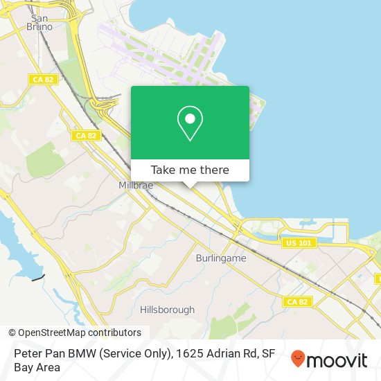 Peter Pan BMW (Service Only), 1625 Adrian Rd map