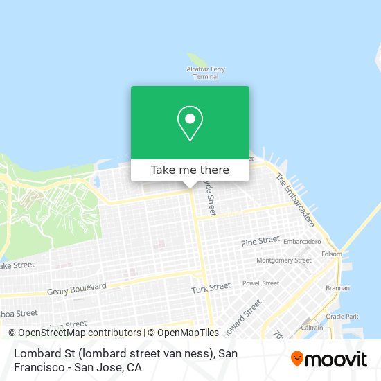 Lombard St (lombard street van ness) map