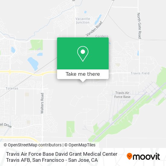 Mapa de Travis Air Force Base David Grant Medical Center Travis AFB