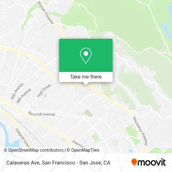 Calaveras Ave map