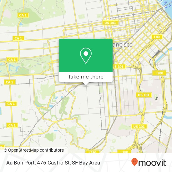 Mapa de Au Bon Port, 476 Castro St