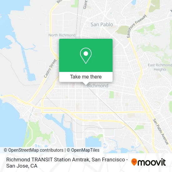Mapa de Richmond TRANSIT Station Amtrak