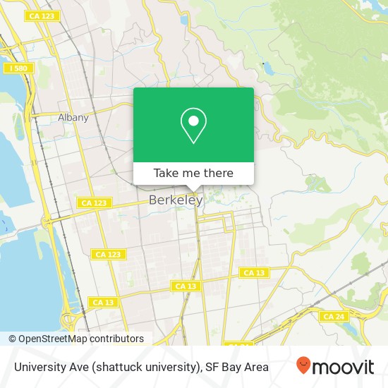 University Ave (shattuck university), Berkeley, CA 94704 map