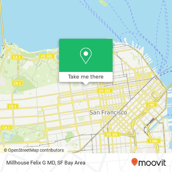 Millhouse Felix G MD, 2100 Webster St map