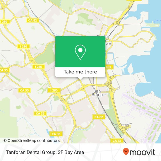 Mapa de Tanforan Dental Group, 1150 El Camino Real