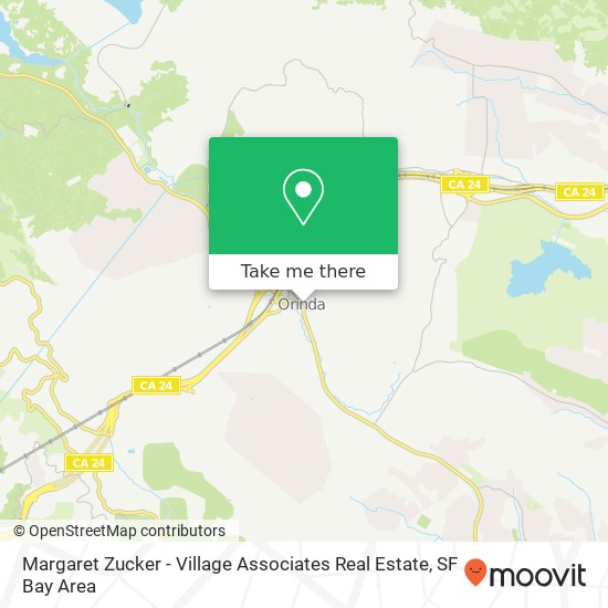 Mapa de Margaret Zucker - Village Associates Real Estate, 93 Moraga Way