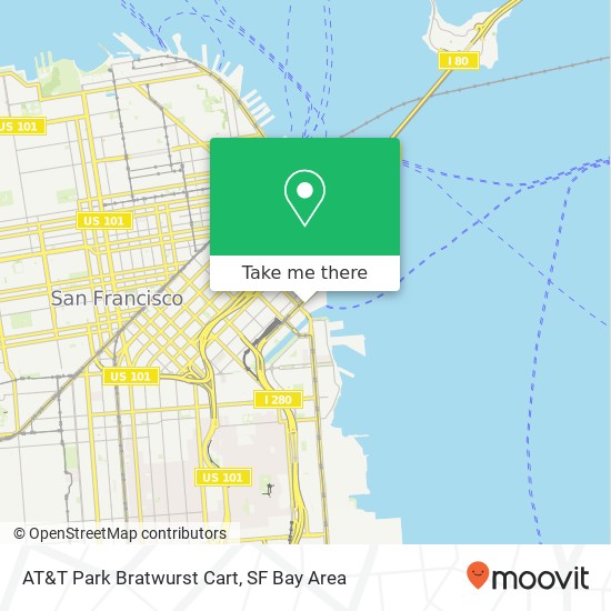 AT&T Park Bratwurst Cart, Willie Mays Plz map