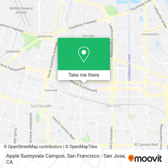 Apple Sunnyvale Campus map