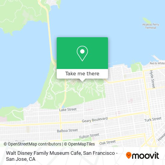 Walt Disney Family Museum Cafe map
