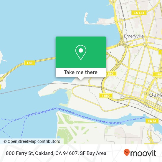 Mapa de 800 Ferry St, Oakland, CA 94607