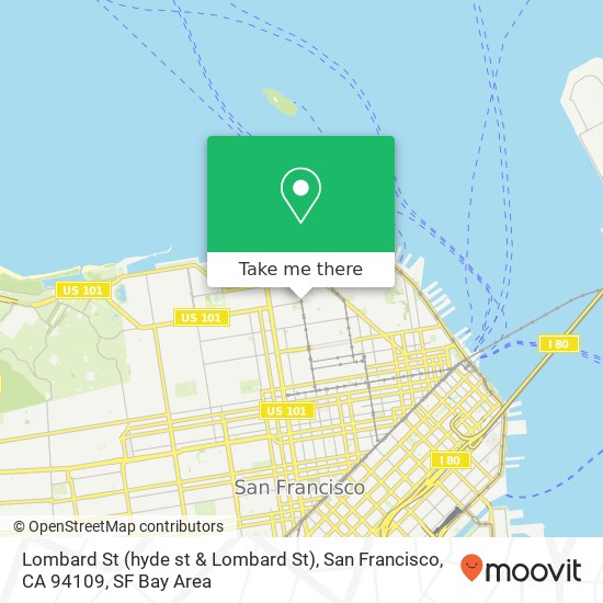 Lombard St (hyde st & Lombard St), San Francisco, CA 94109 map