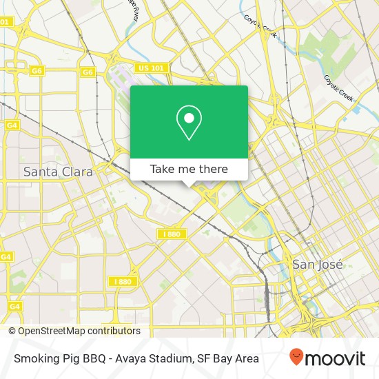 Mapa de Smoking Pig BBQ - Avaya Stadium, 530 Newhall Dr