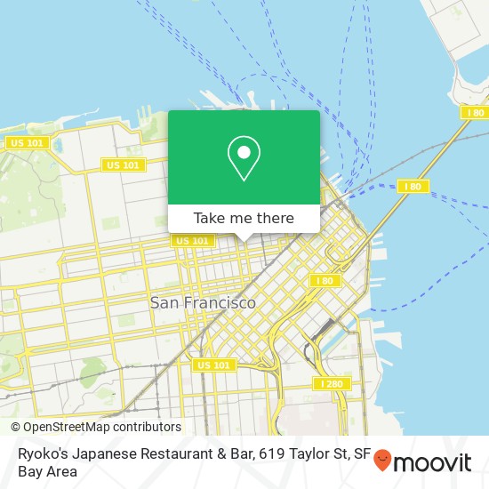 Ryoko's Japanese Restaurant & Bar, 619 Taylor St map
