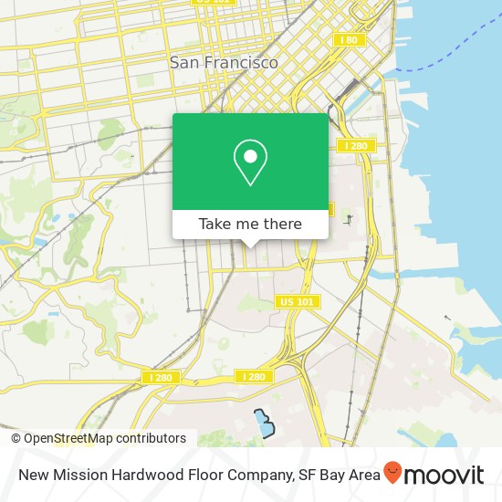 Mapa de New Mission Hardwood Floor Company, 1089 Shotwell St