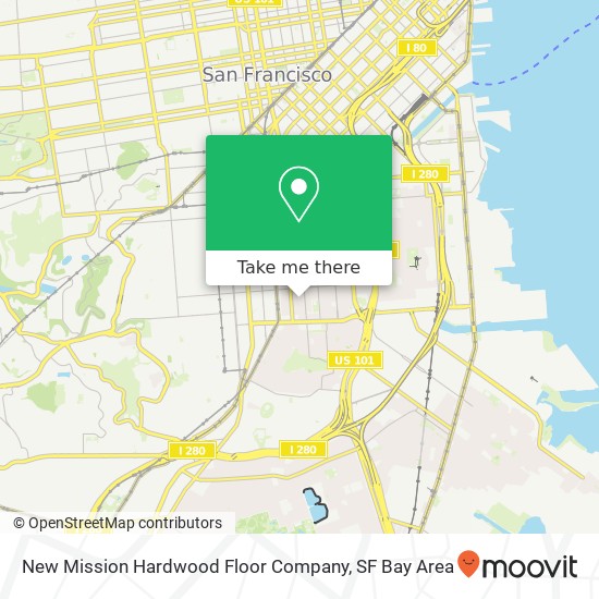 New Mission Hardwood Floor Company, 1089 Shotwell St map