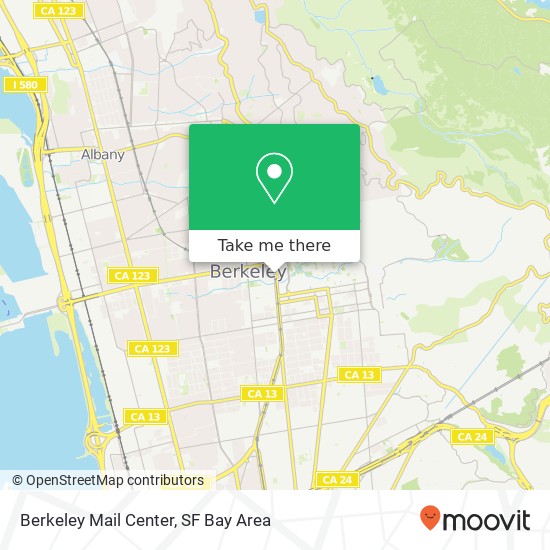 Mapa de Berkeley Mail Center, 2140 Shattuck Ave