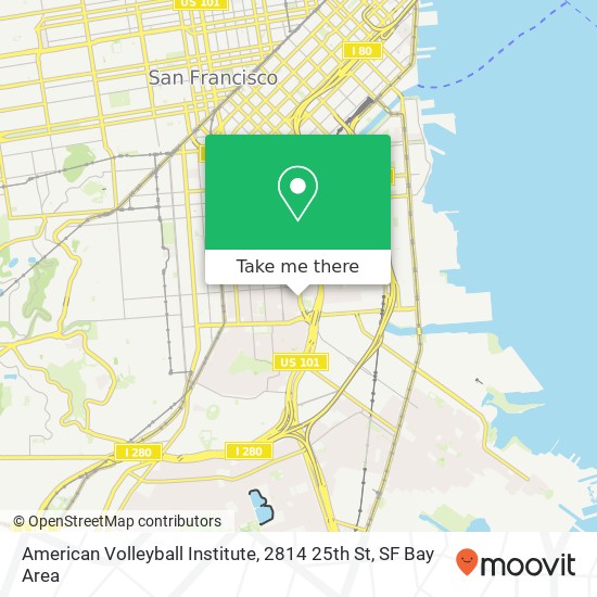 American Volleyball Institute, 2814 25th St map