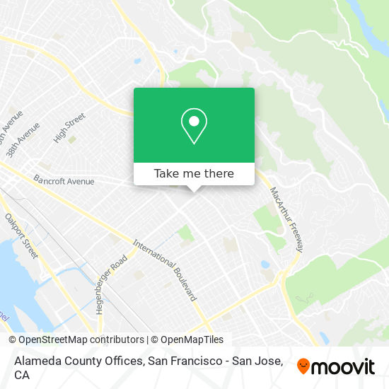 Alameda County Offices map