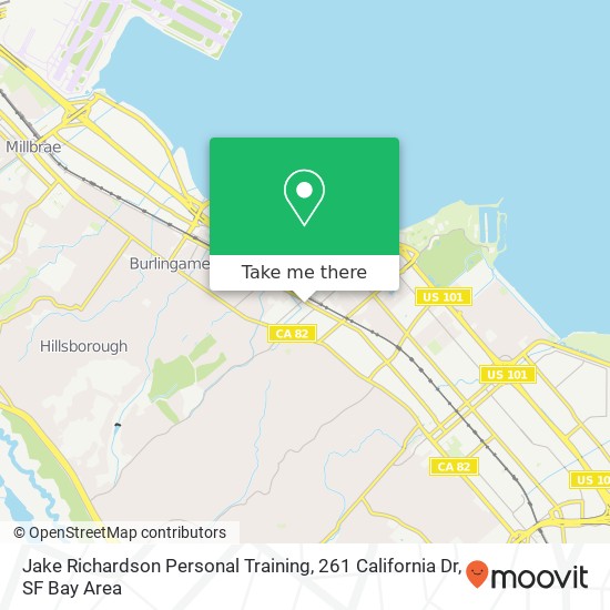 Mapa de Jake Richardson Personal Training, 261 California Dr