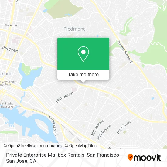 Mapa de Private Enterprise Mailbox Rentals