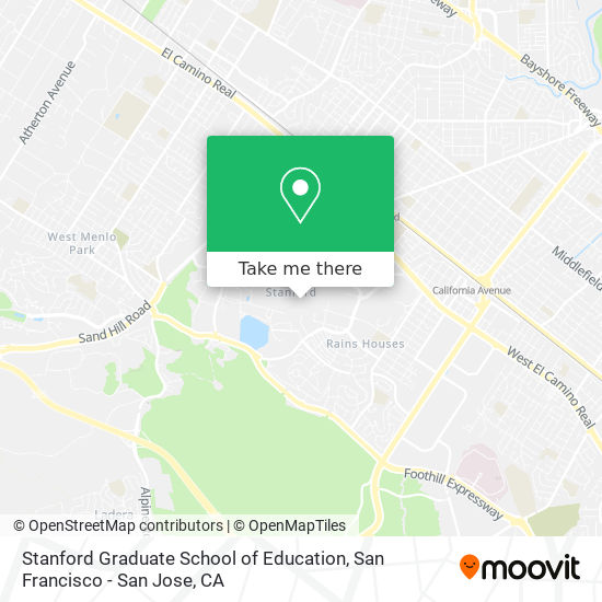 Stanford Graduate School of Education map