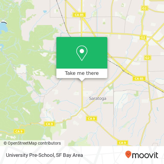 Mapa de University Pre-School, 13560 Saratoga Sunnyvale Rd