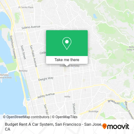 Mapa de Budget Rent A Car System