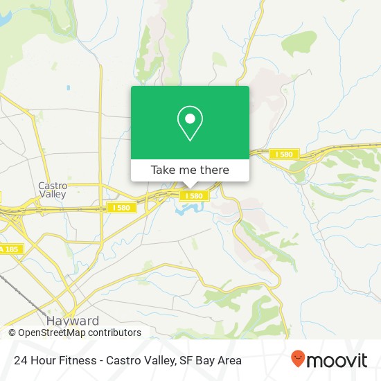 Mapa de 24 Hour Fitness - Castro Valley, 3839 E Castro Valley Blvd