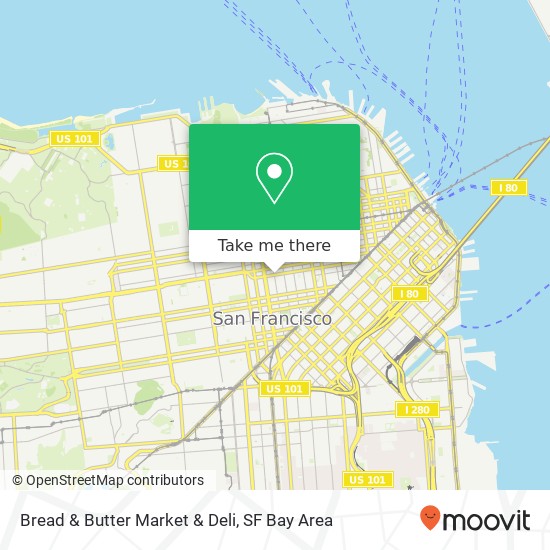 Mapa de Bread & Butter Market & Deli, 888 Ofarrell St