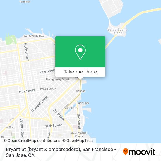 Mapa de Bryant St (bryant & embarcadero)