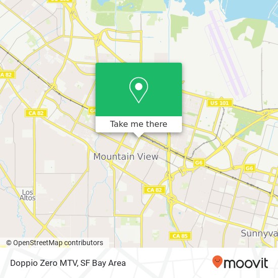 Mapa de Doppio Zero MTV, 160 Castro St